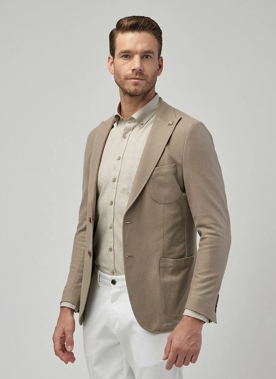 16897 Beige Slim Fit Jacket