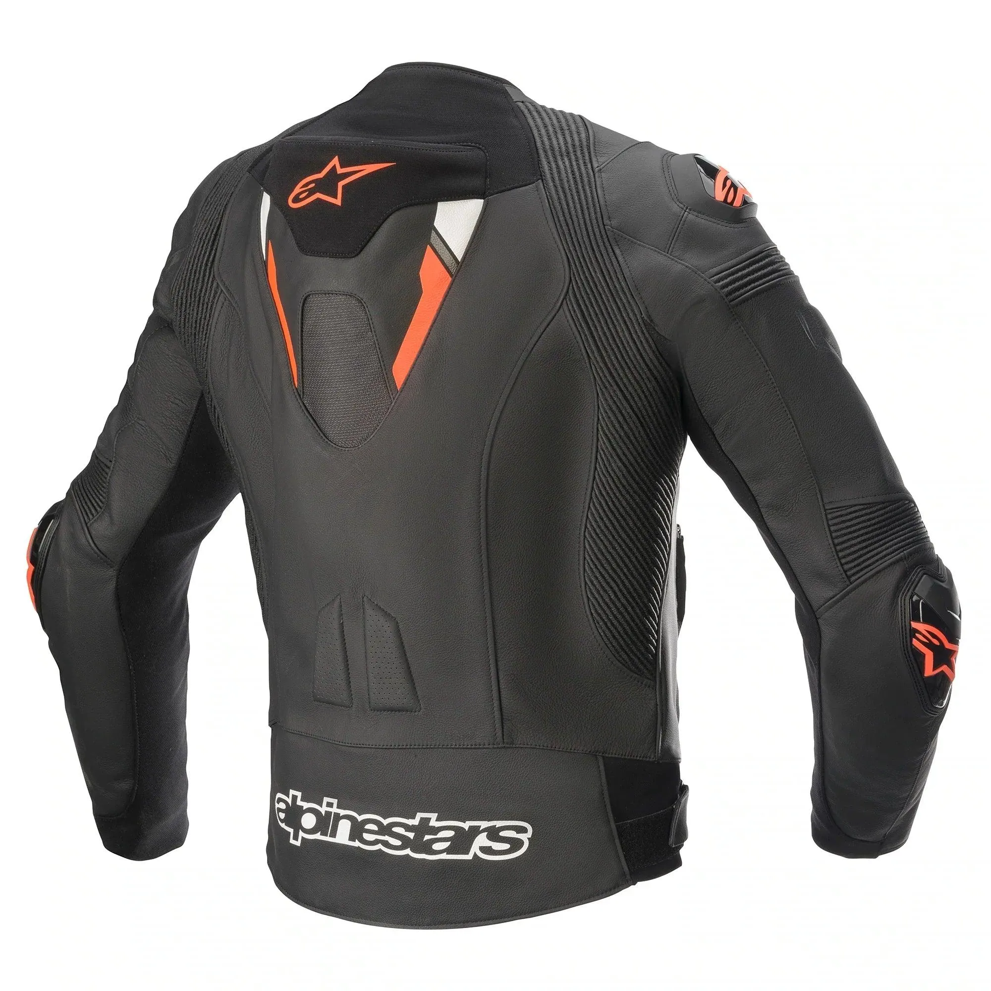 Alpinestars Missile Ignition V2 Leather Jacket Black/Red Fluo