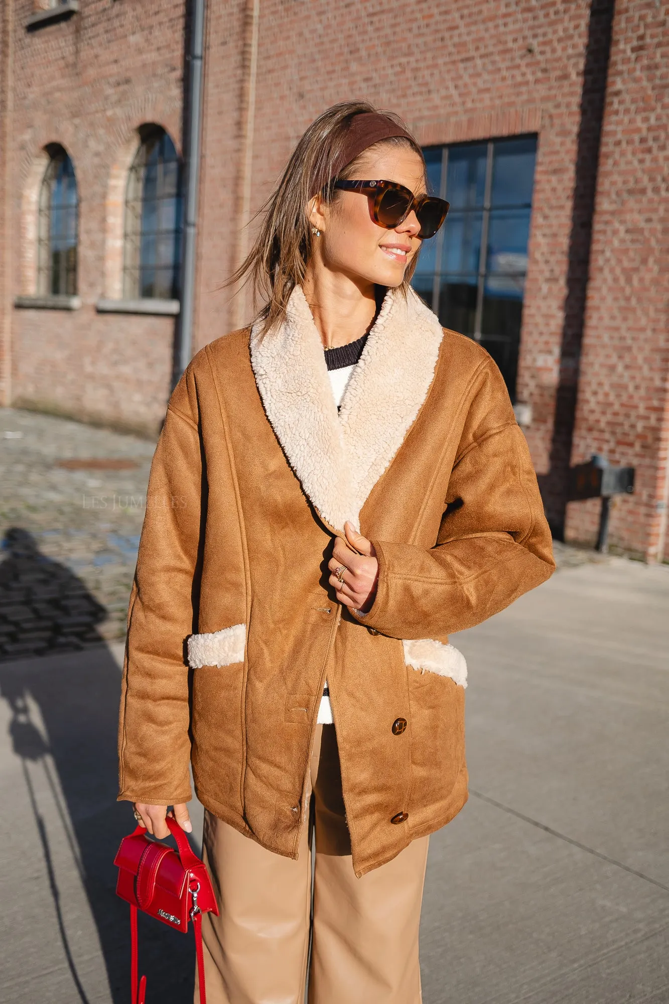 Amy coat cognac