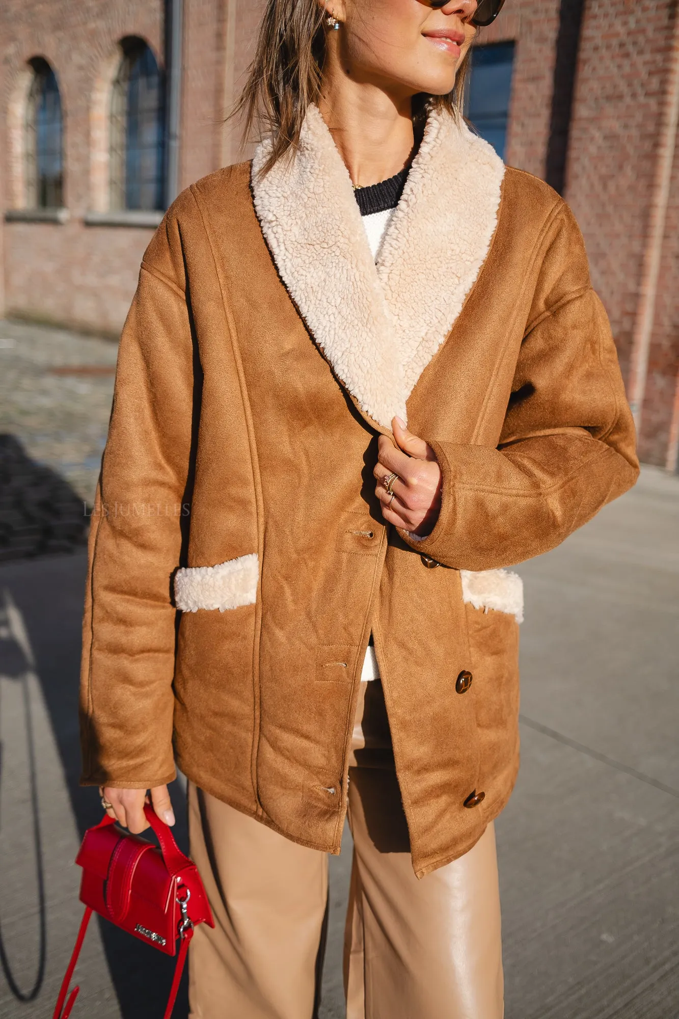 Amy coat cognac