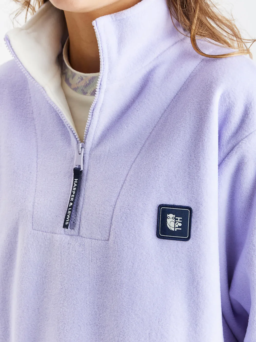 Birch 1/4 Zip Fleece Pale Lavender