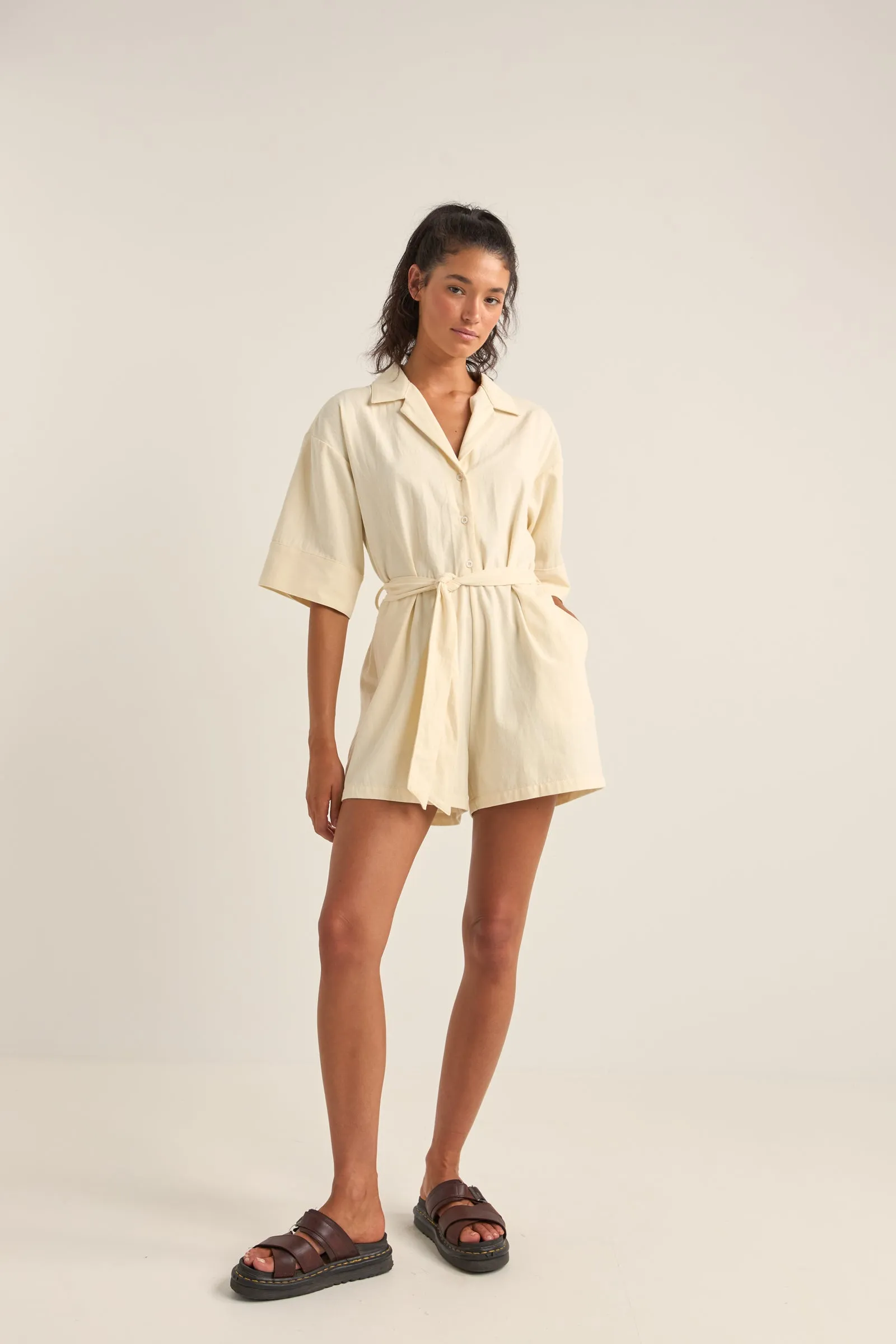 Boiler Playsuit Cream