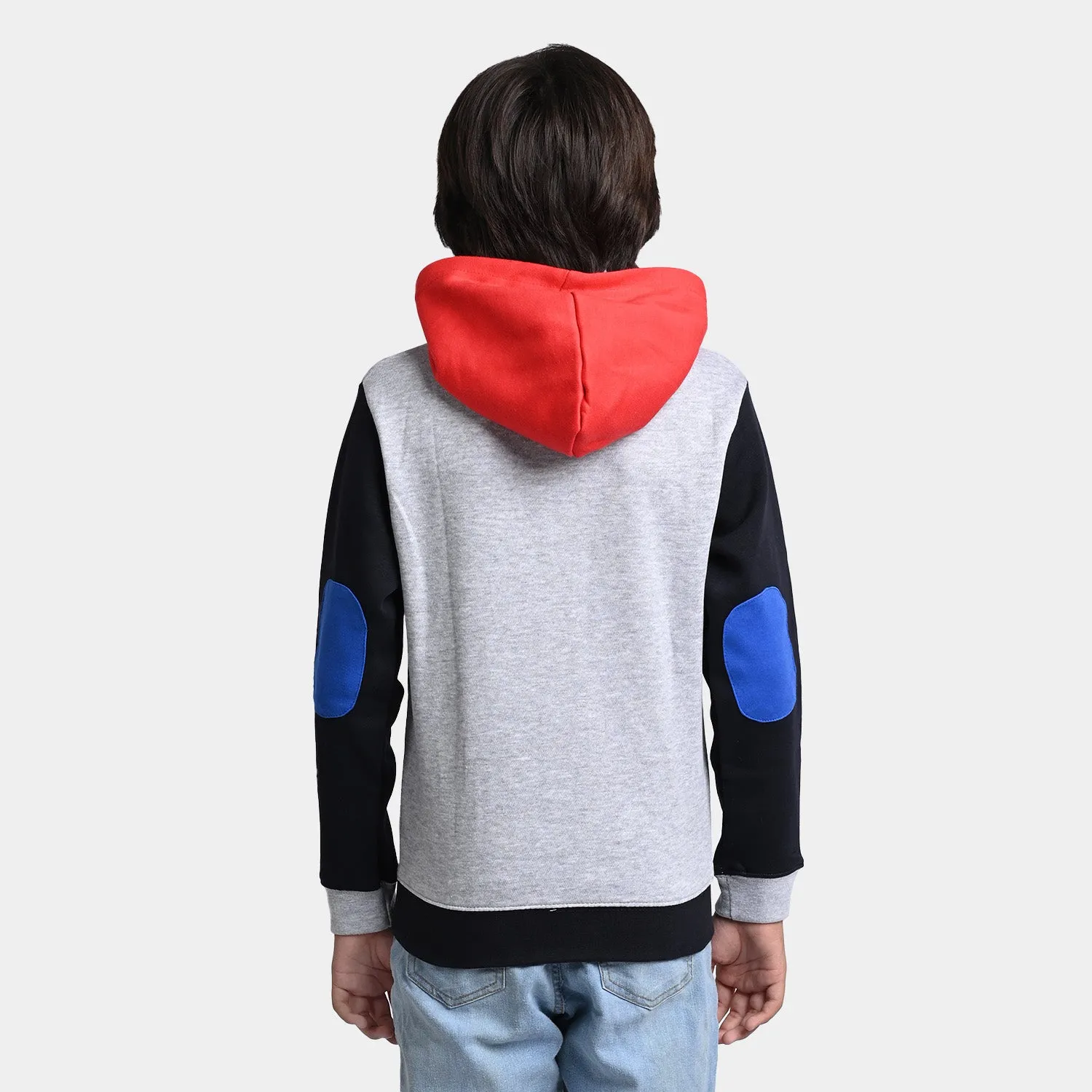 Boys Fleece Knitted Jacket Sixteen-H.grey