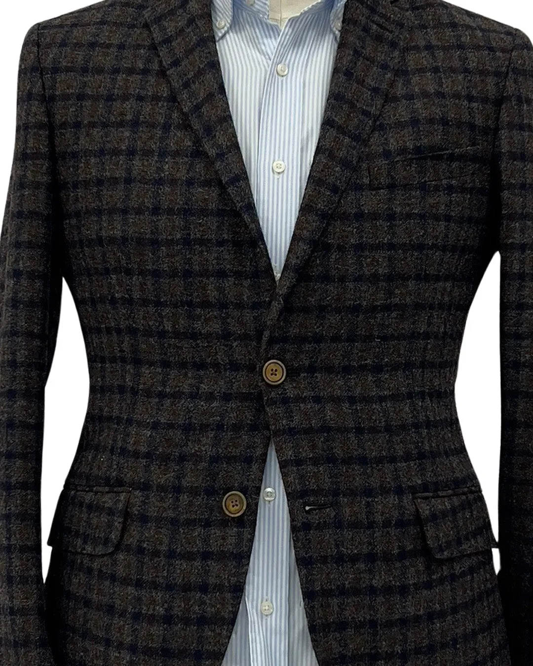 Brown, Grey And Navy Tarttesal Jacket