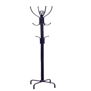 classic Home Craft 12-Hook Metal Coat Rack, Black