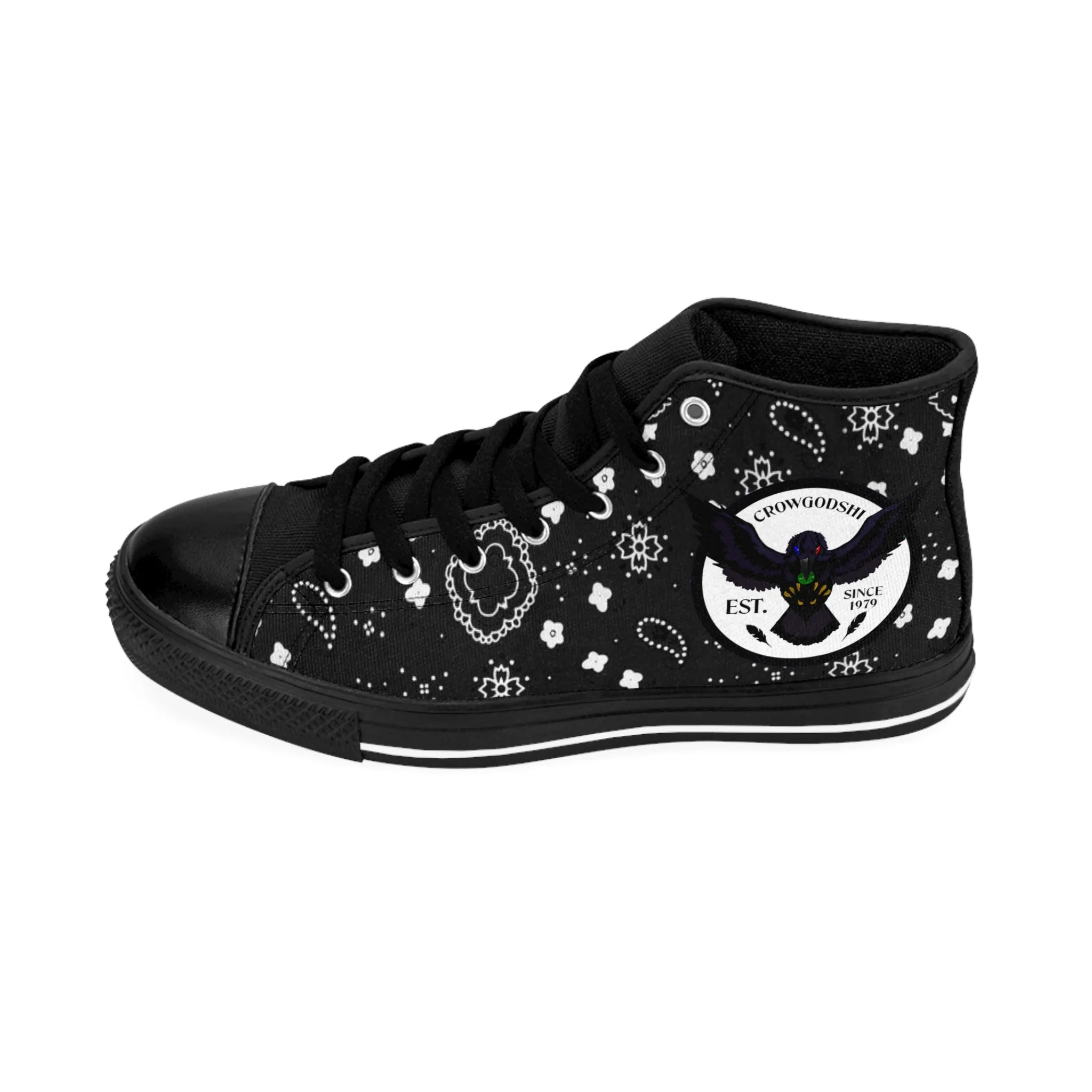 Crowgodshi Men's Black Colors High-Tops