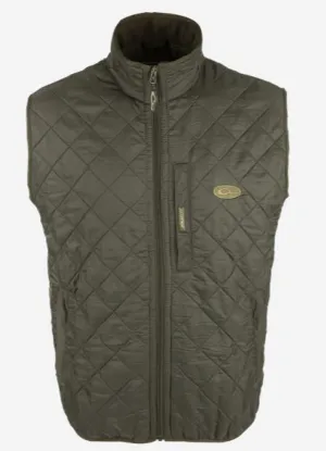 Delta Fleece Lined Vest in Olive by Drake