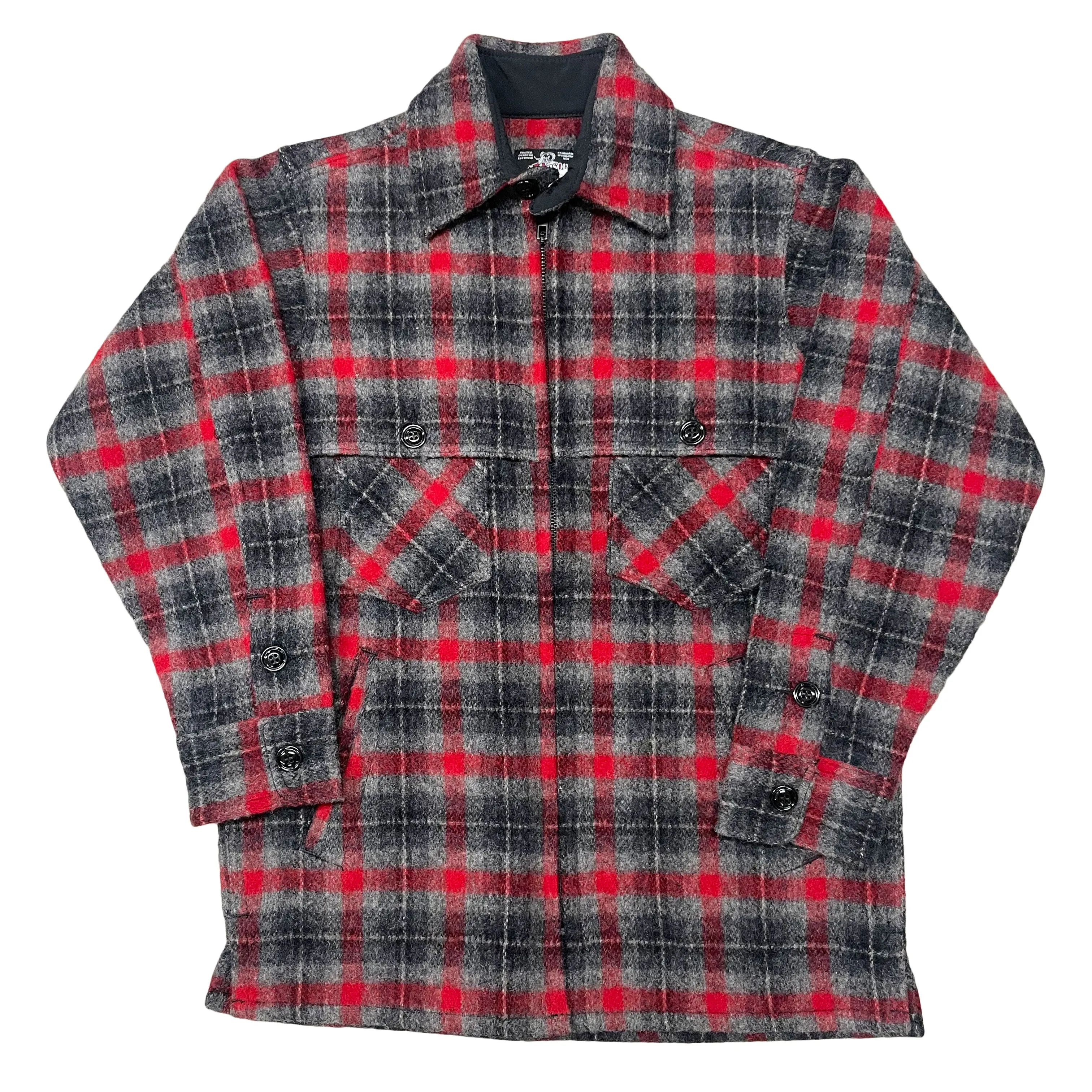 Double Cape Jac Shirt - Gray Red Window Pane