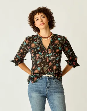 Dylan Gauze Shirt: Scattered Floral