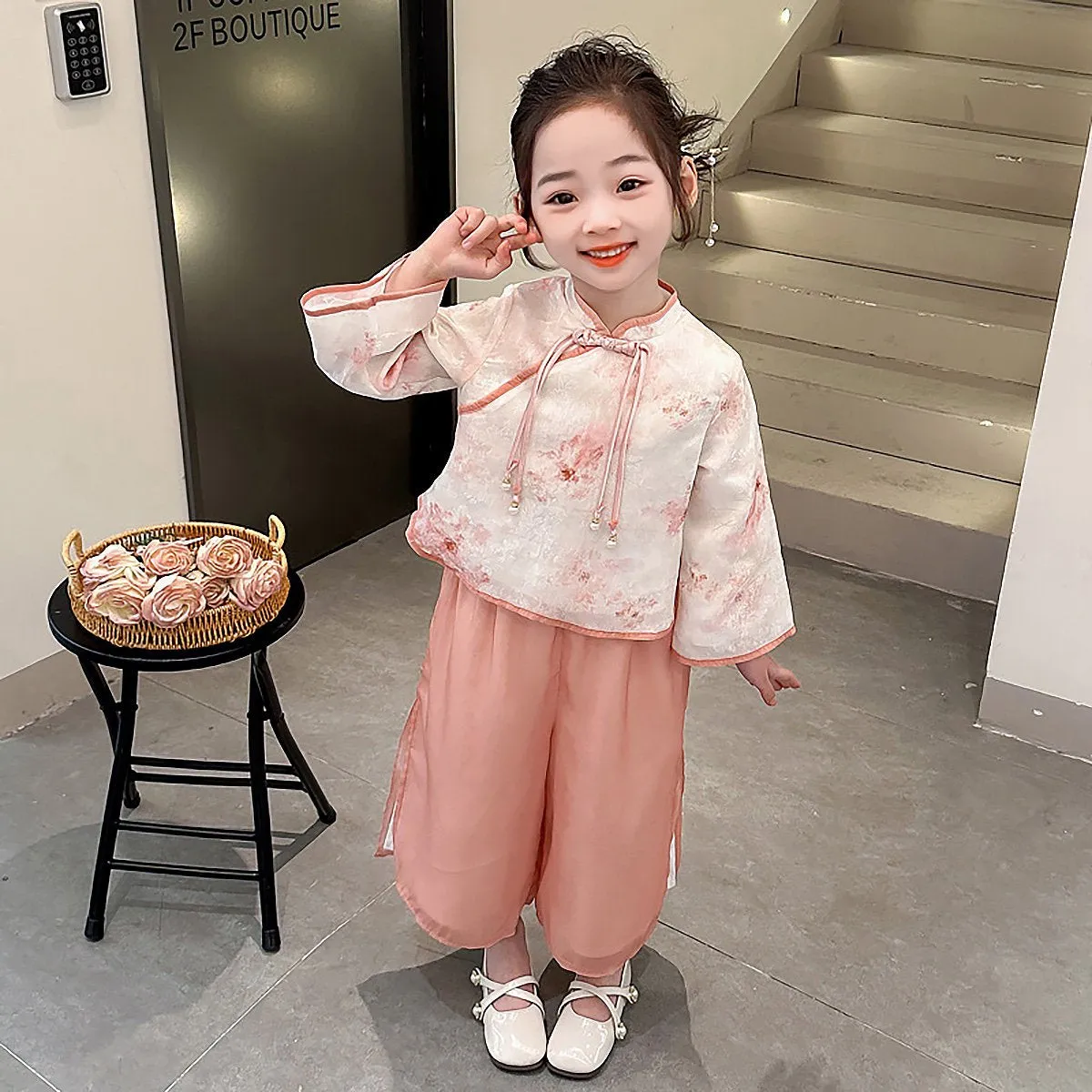 Girls Hanfu Two-Piece Set Traditional Chinese Fashion