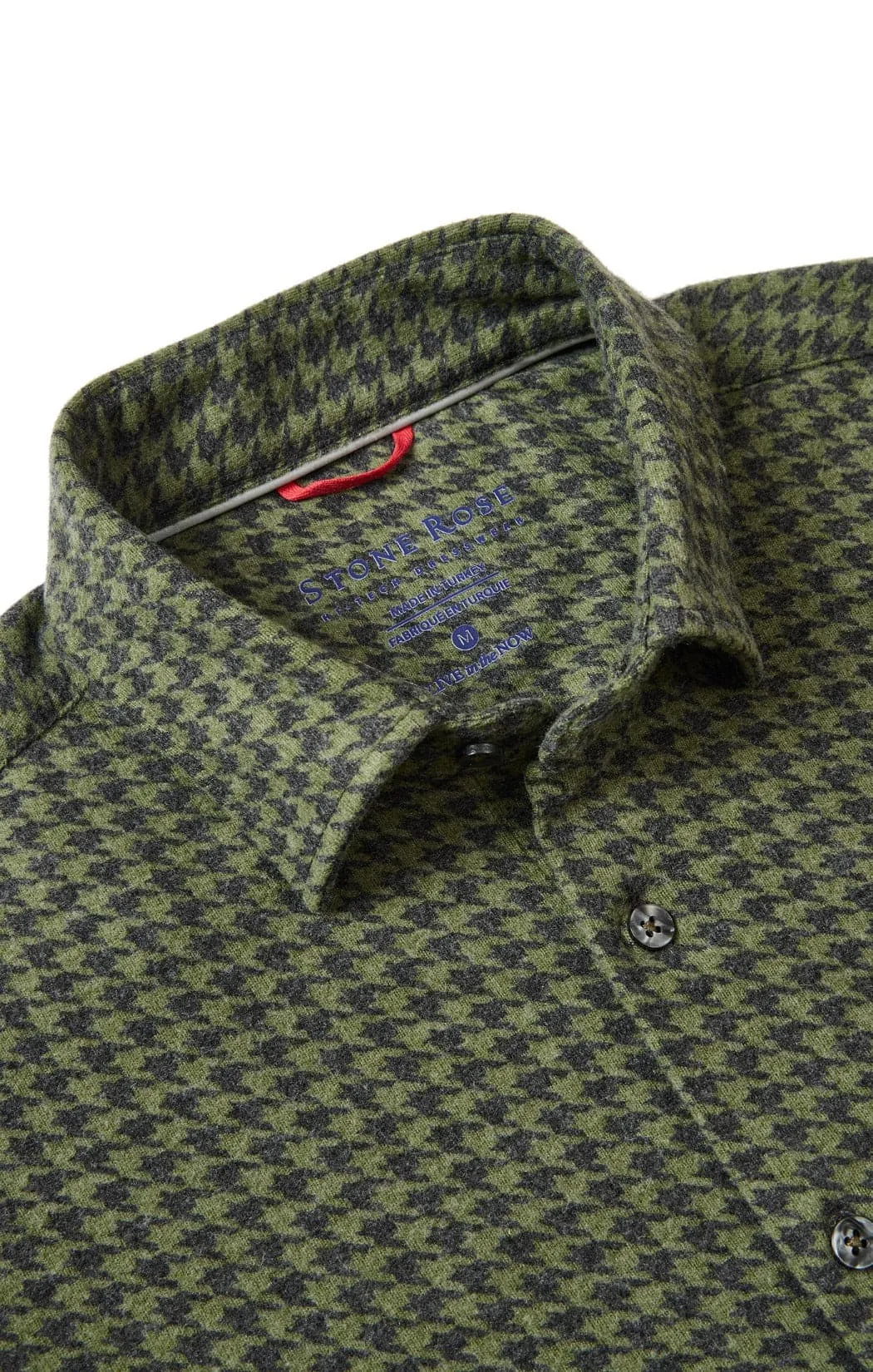 Green Houndstooth Fleece Shirt