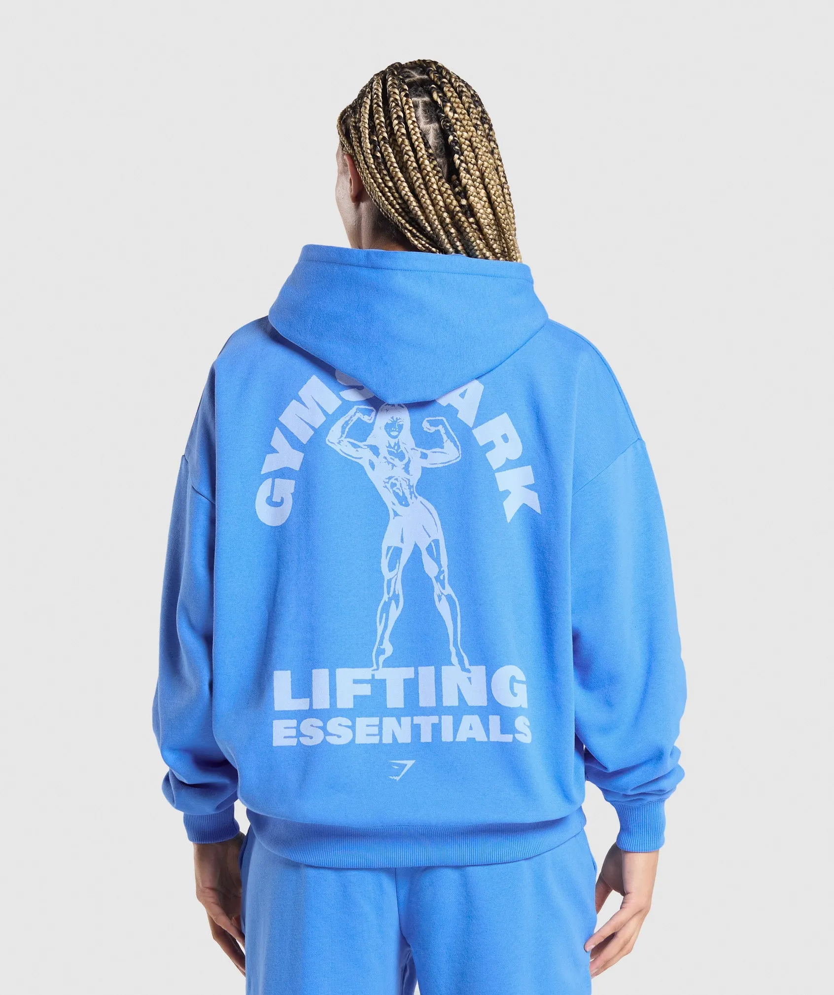 Gymshark Strong Women Oversized Hoodie - Lats Blue