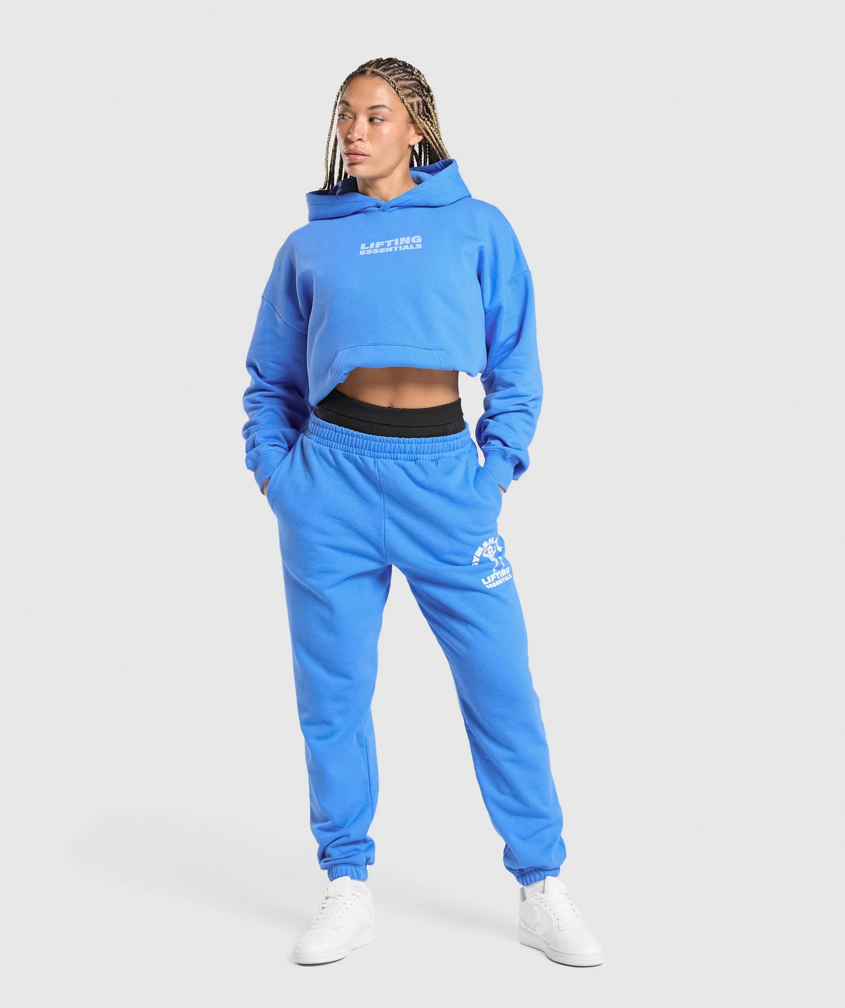 Gymshark Strong Women Oversized Hoodie - Lats Blue