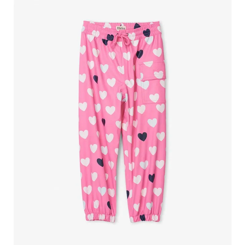 Hatley Colour Changing Lovely Hearts Splash Pants