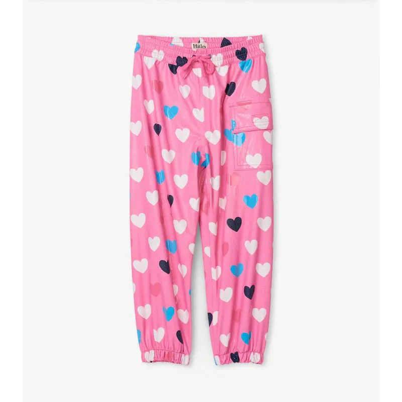 Hatley Colour Changing Lovely Hearts Splash Pants