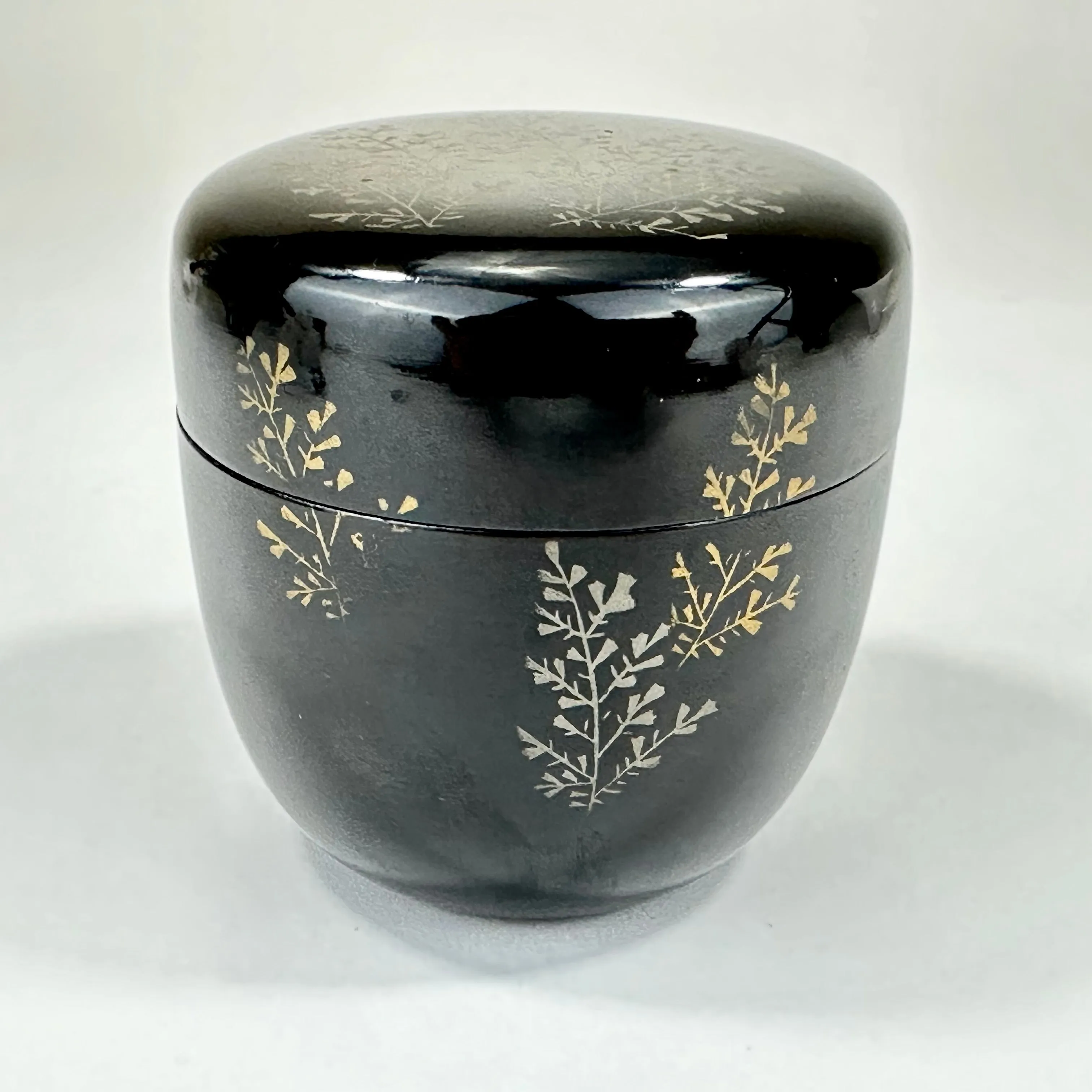 Japanese Tea Ceremony Natsume Tea Caddy Marie Fern Motif