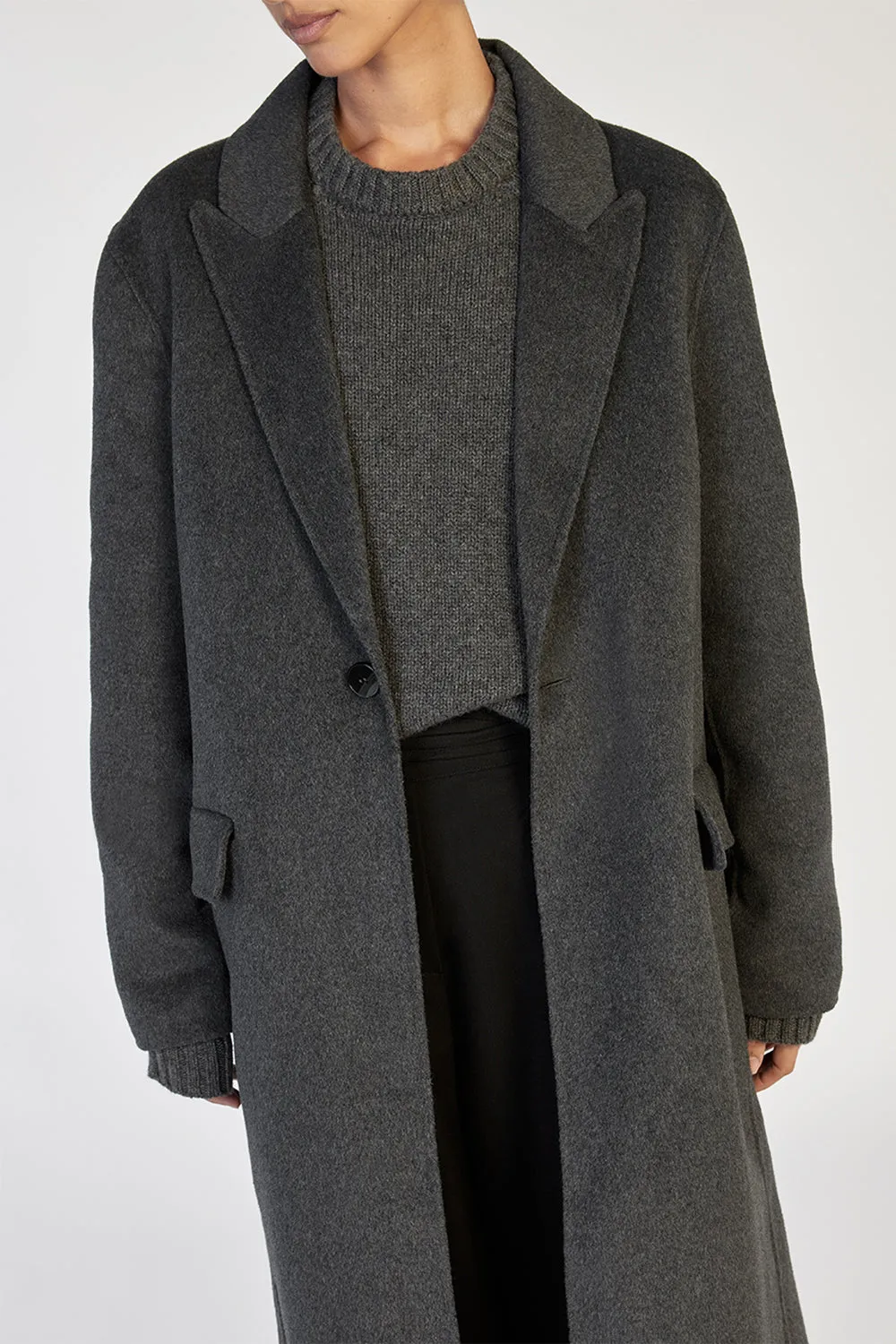 JAY CHARCOAL LONGLINE COAT