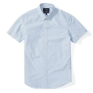 Joshua  - Light Blue Dot Short Sleeve Shirt