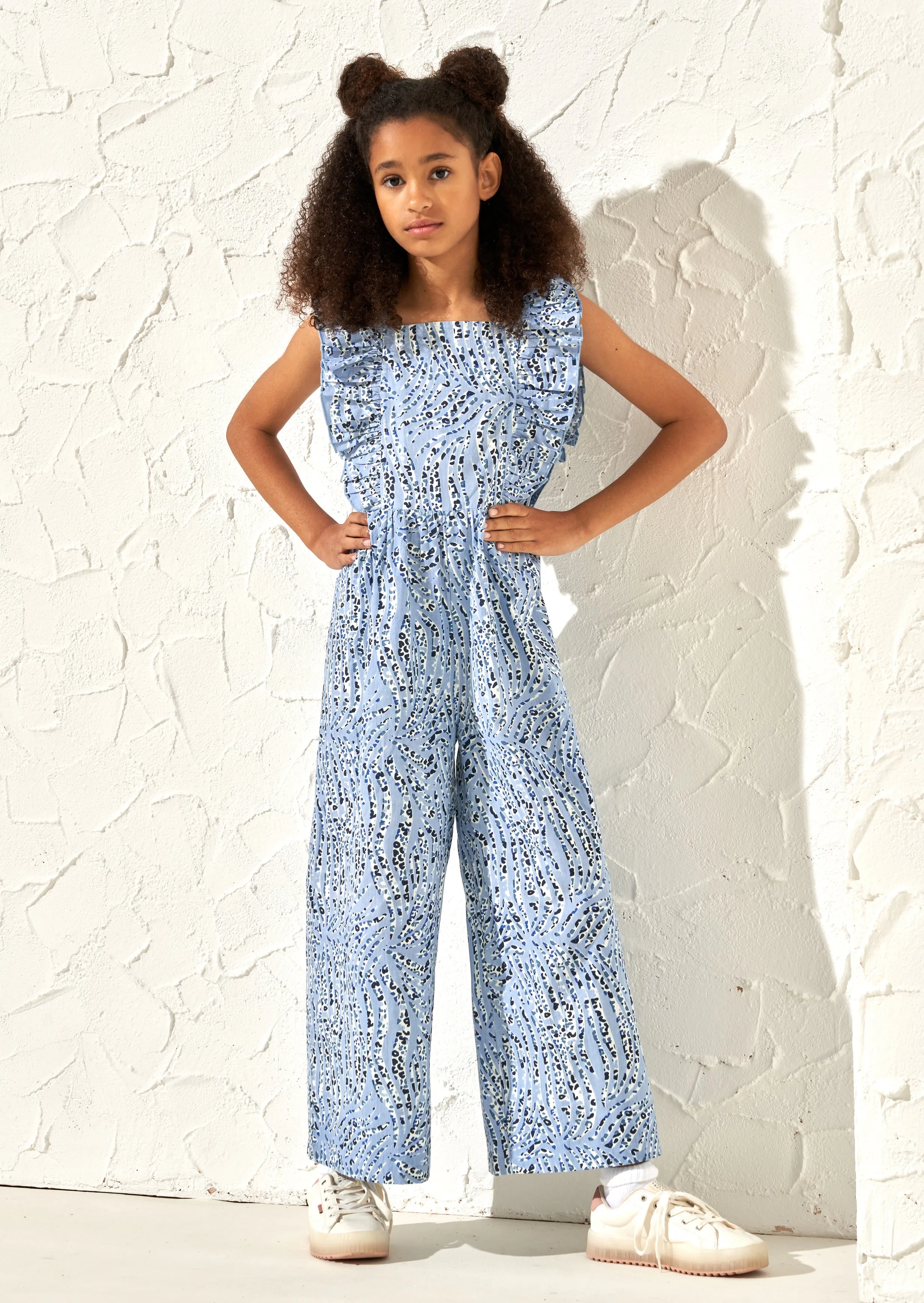 Larisa Blue Print Jumpsuit