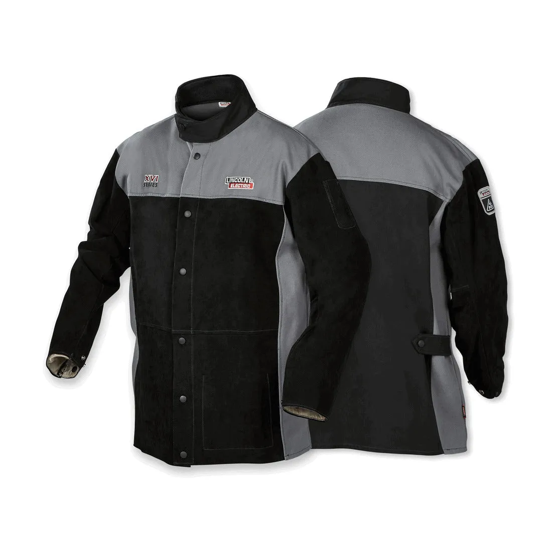 Lincoln XVI Series Heavy Duty Split Leather FR Welding Jacket - L (K4933-L)