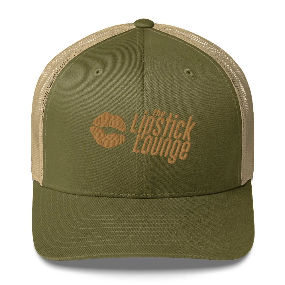 Lipstick Lounge Gold Logo Trucker Cap