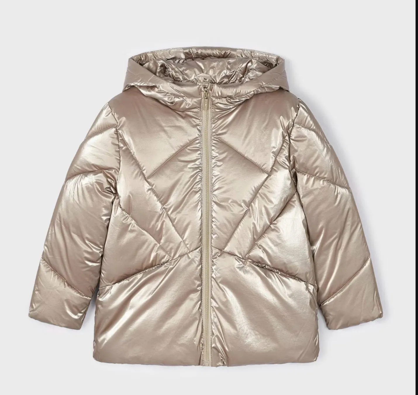 Mayoral Girls Sepia Metallic Eco Friends Puffer Jacket