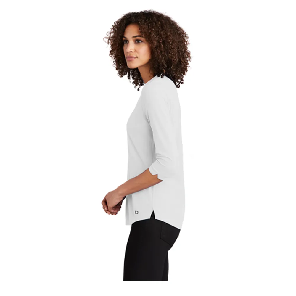 OGIO ® Ladies Jewel Henley - Bright White