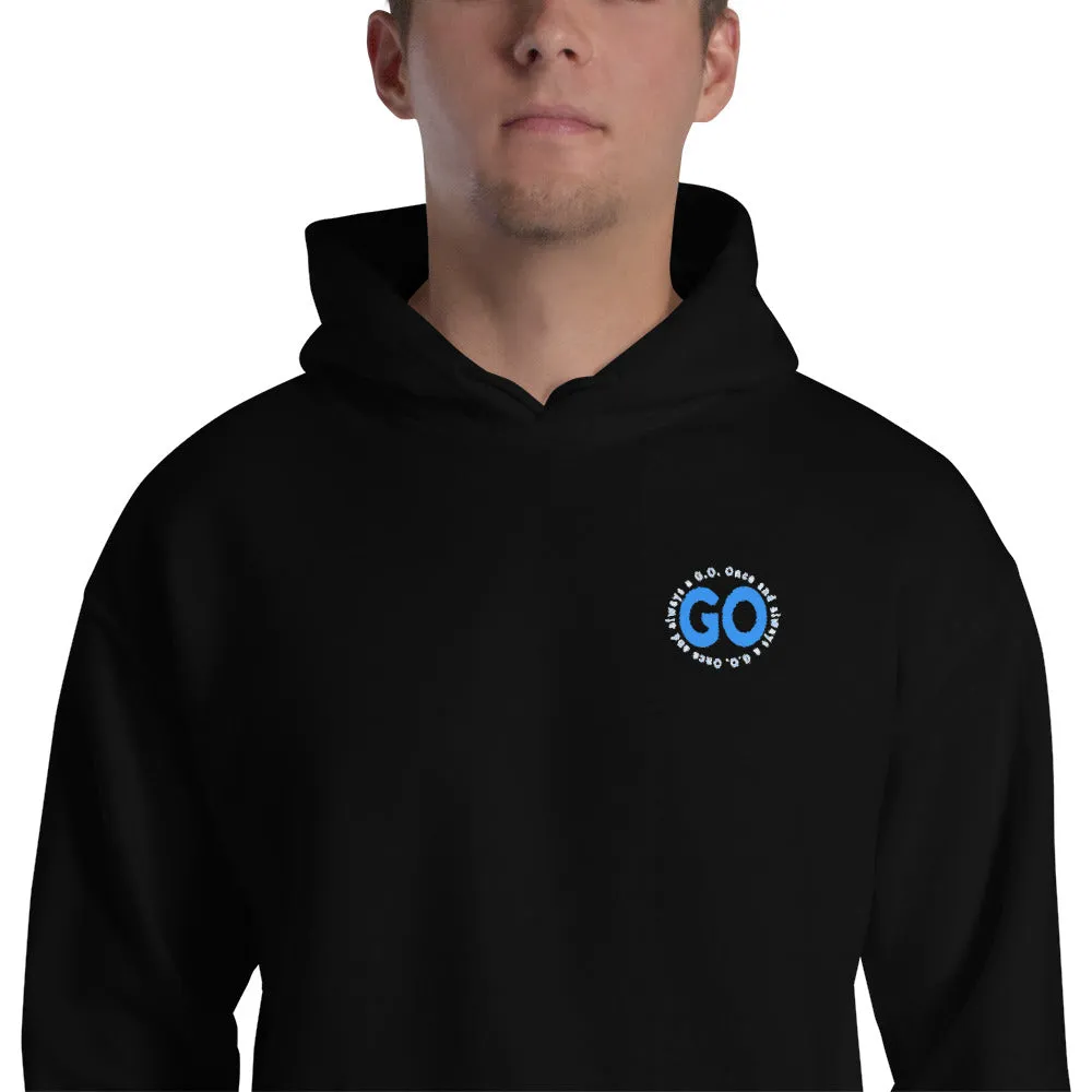 ONCE AND ALWAYS A G.O. Embroidered HOODED SWEATSHIRT