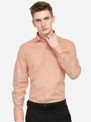 Orange Dobby Smart Fit Formal Shirt | JadeBlue