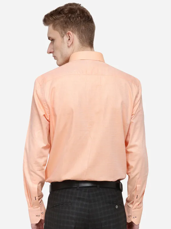 Orange Dobby Smart Fit Formal Shirt | JadeBlue