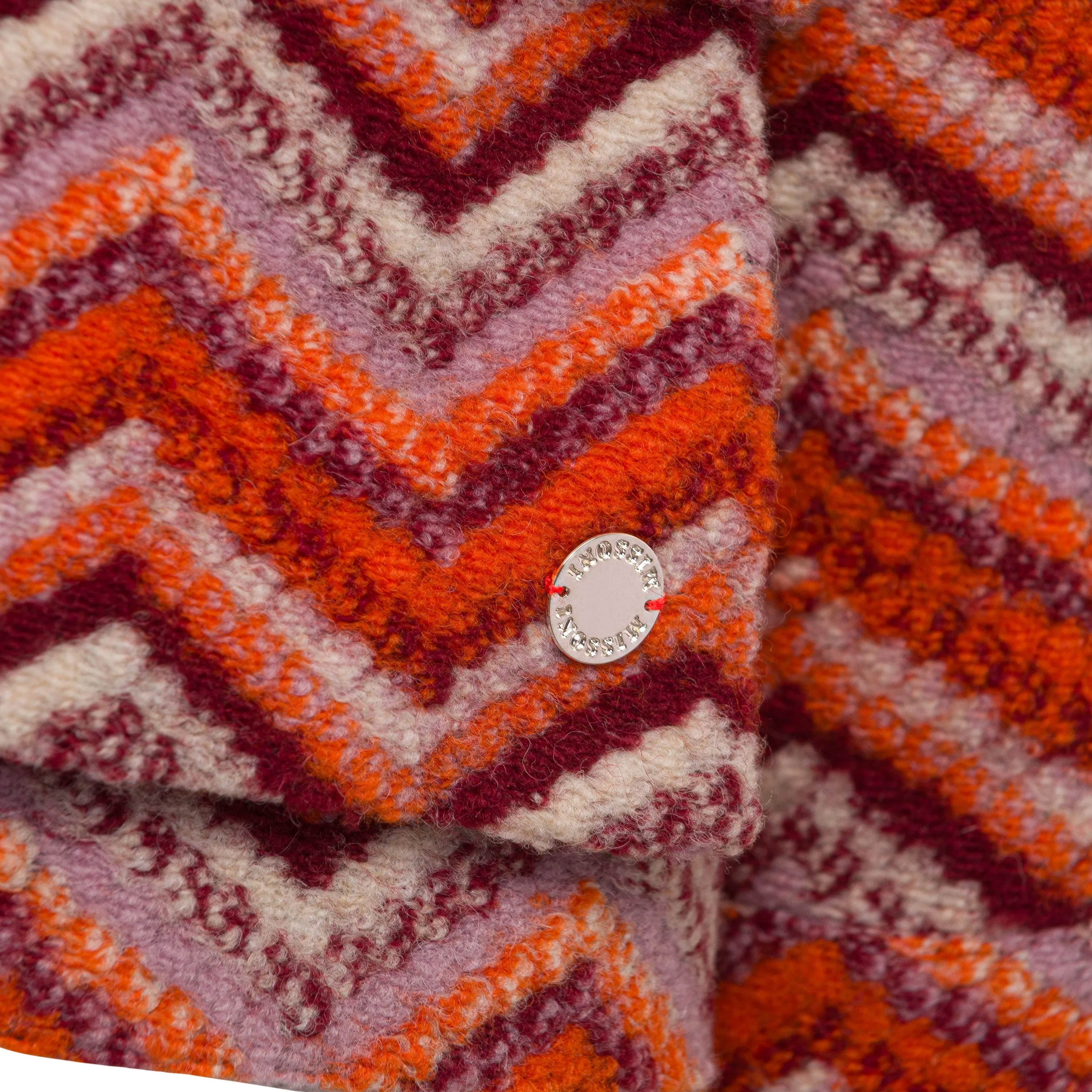 Orange Multicolor Chevron Jacket