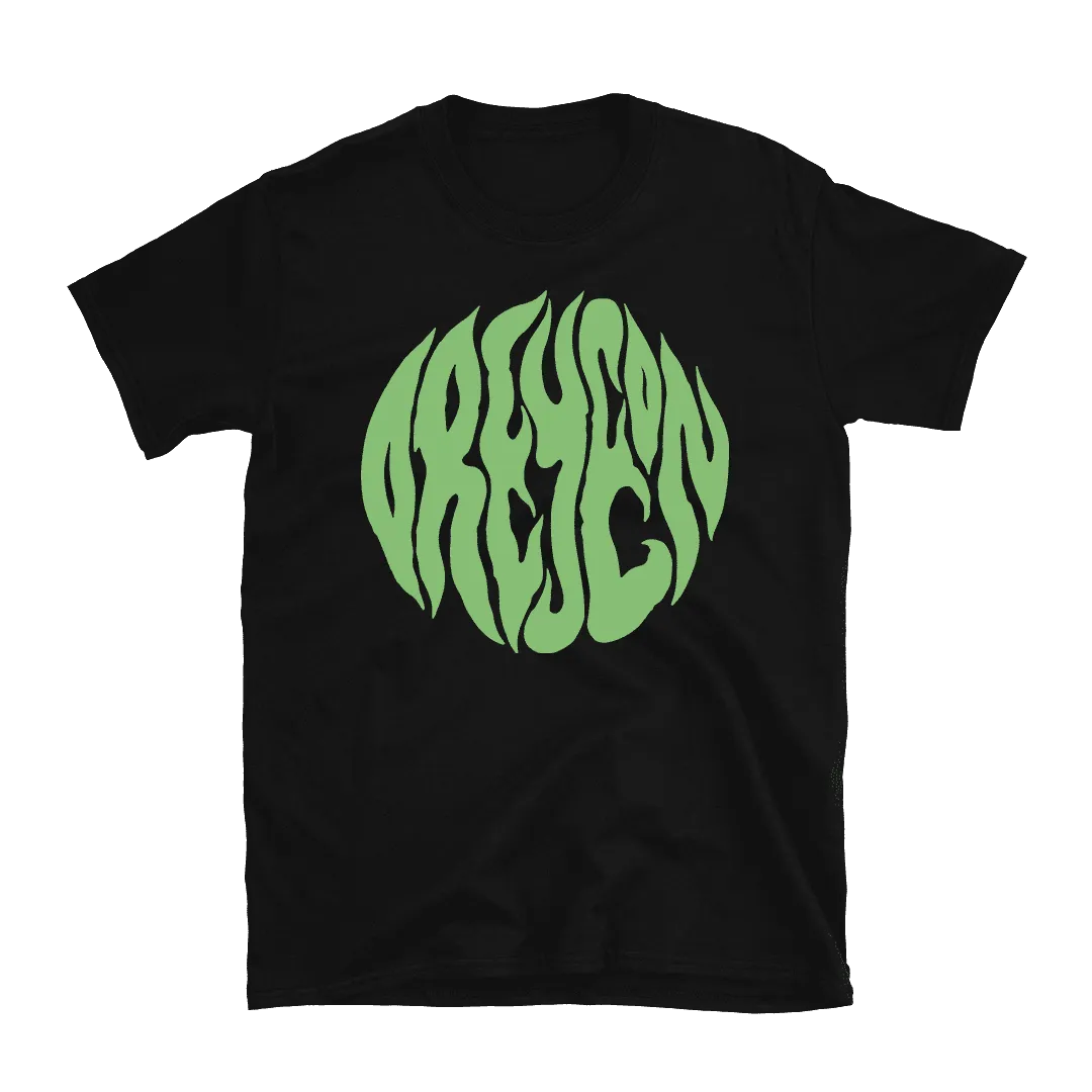 Oreyeon - Green Logo T-Shirt - Black