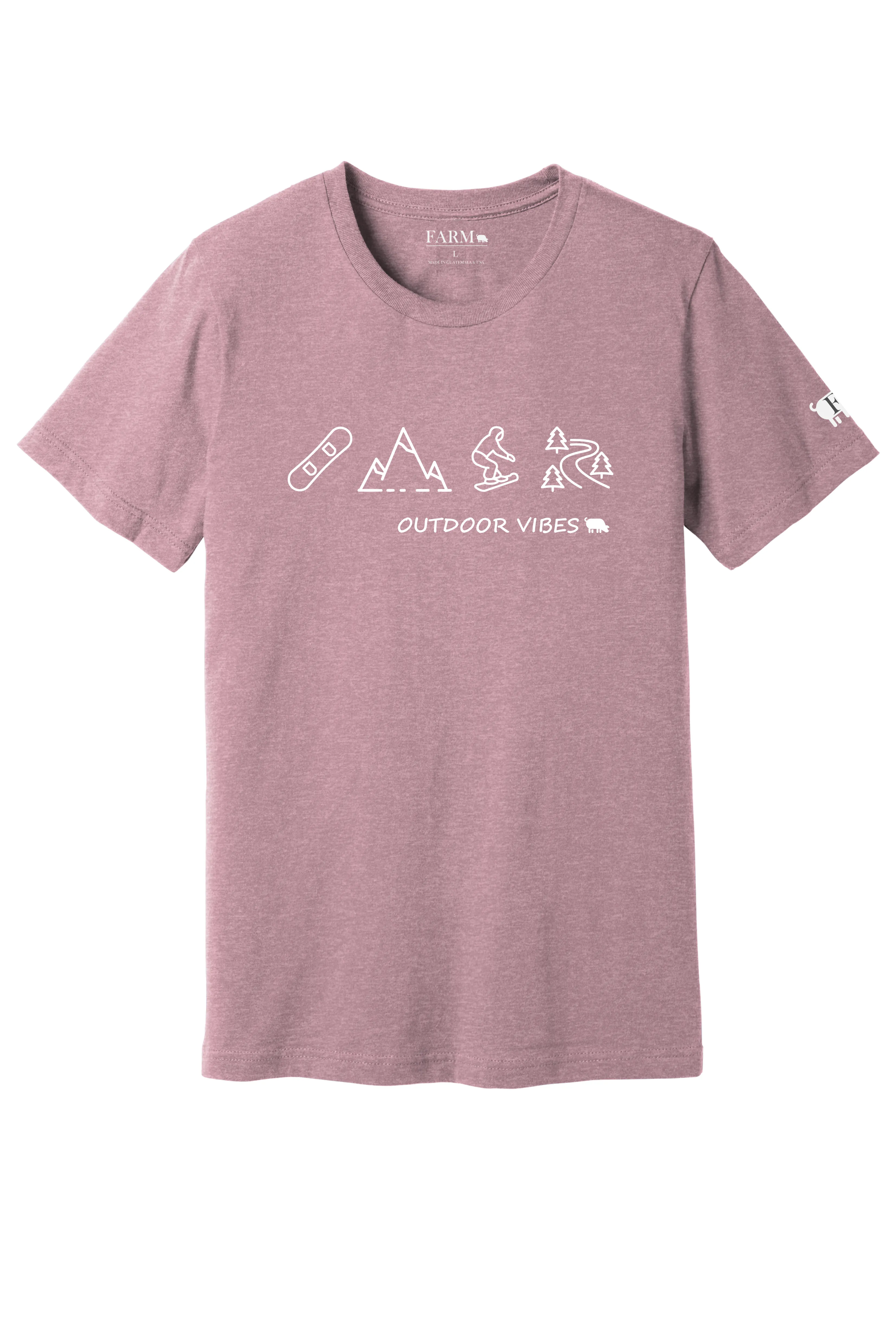 Outdoor Vibes Snowboarding T-Shirt Adult - Collection by Farm Brand