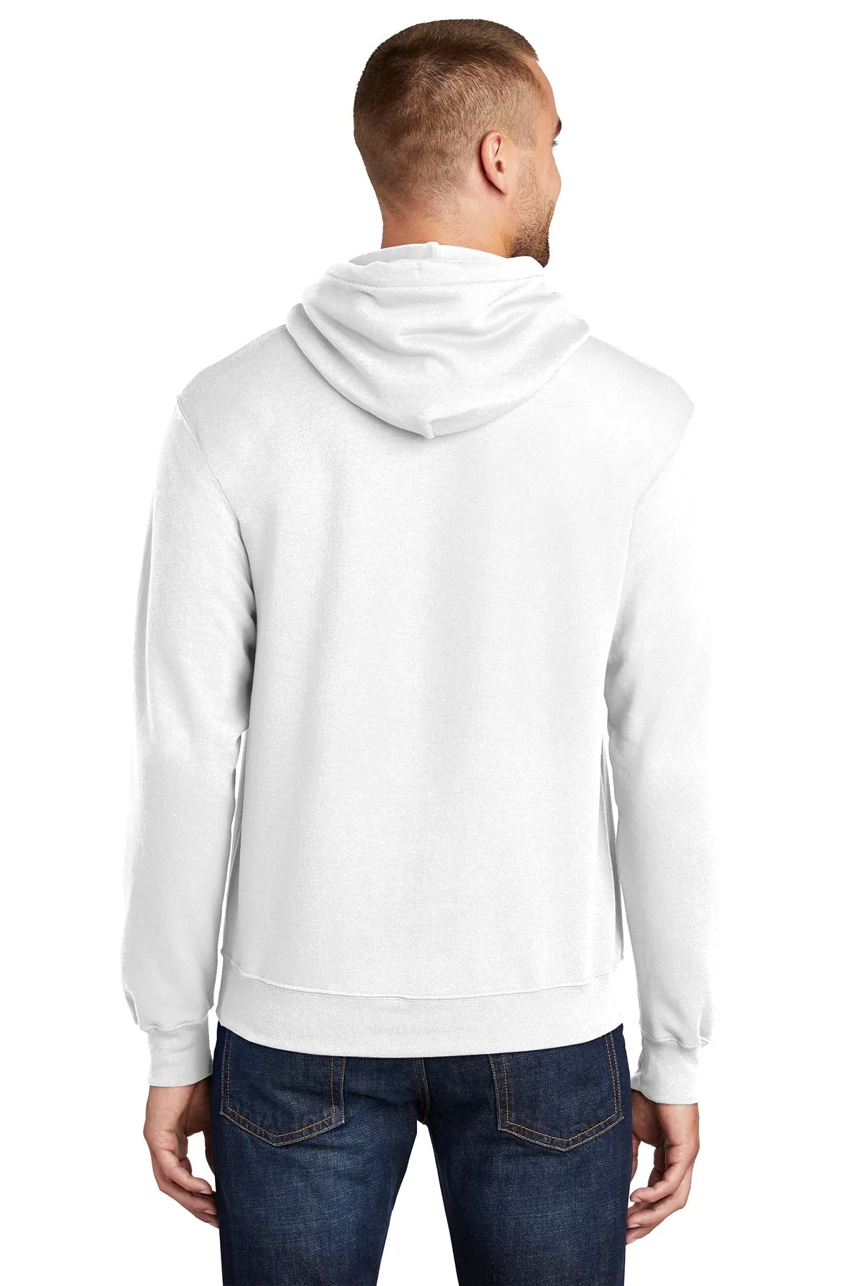 Port & Company Core Fleece Branded Hoodies, White