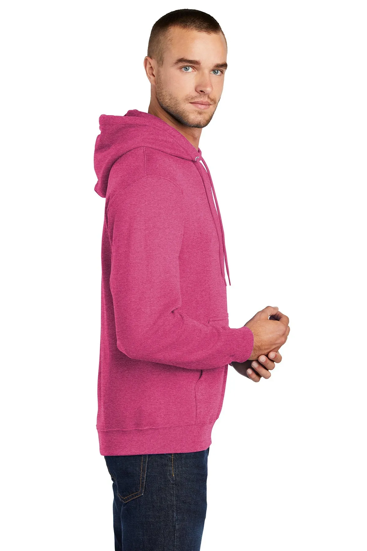 Port & Company Core Fleece Custom Hoodies, Heather Sangria