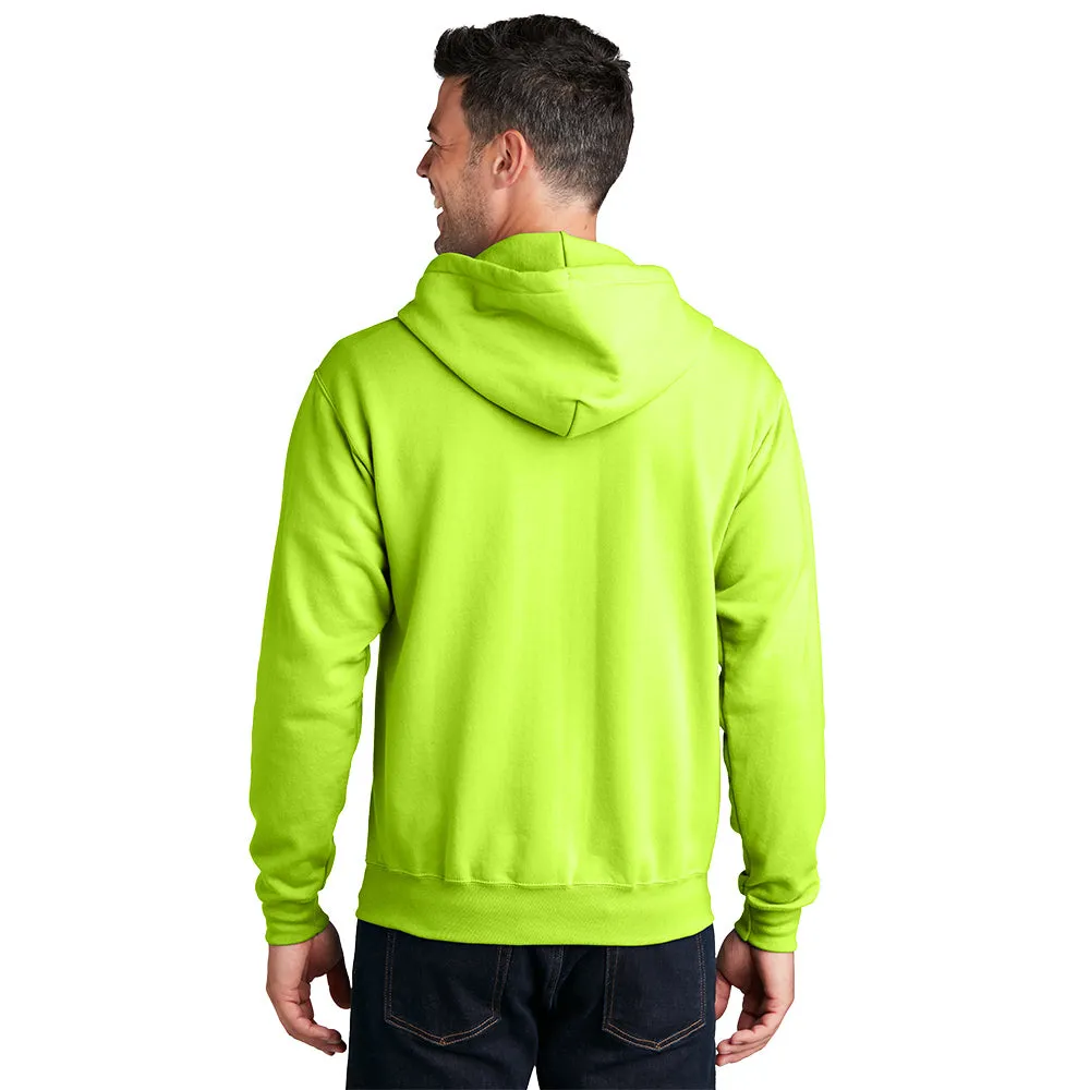 Port & Company® Core Fleece Full-Zip Hooded Sweatshirt - Neon Yellow