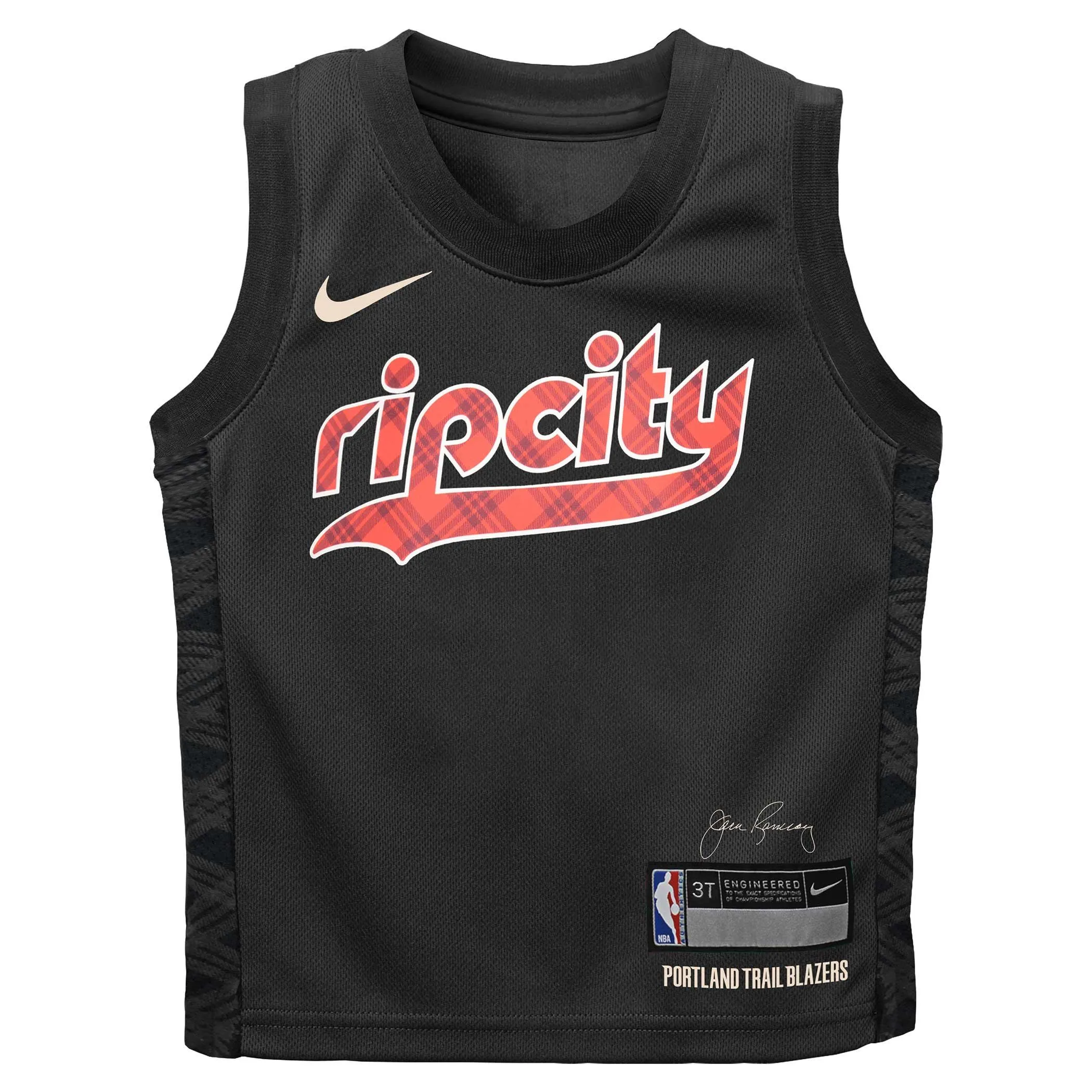 Portland Trail Blazers Nike Replica Kids Retro Plaid City 23-24 Jersey