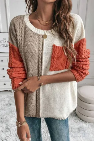 Pumpkin Patch Ready Color Block Sweater