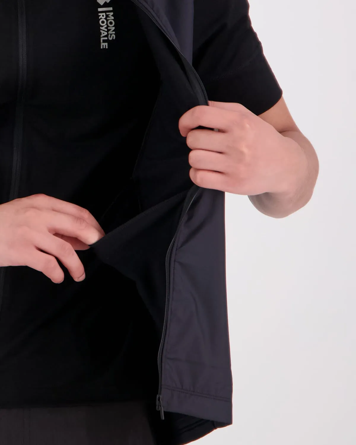 Redwood Merino Wind Vest - Black