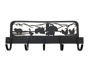 Rustic Farmyard-Themed Handmade Metal Coat Rack