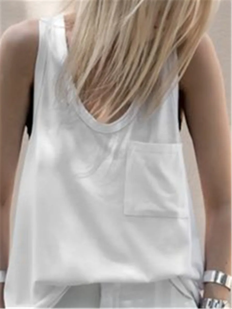 Simple Casual Comfortable Soft Vest T-Shirt Top