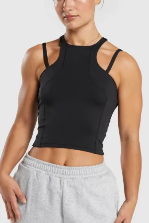 Sophia Black Crop Top