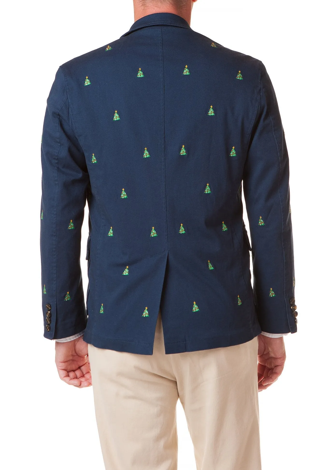 Spinnaker Blazer Nantucket Navy with Christmas Tree