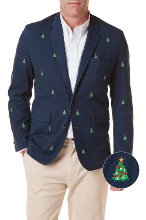 Spinnaker Blazer Nantucket Navy with Christmas Tree