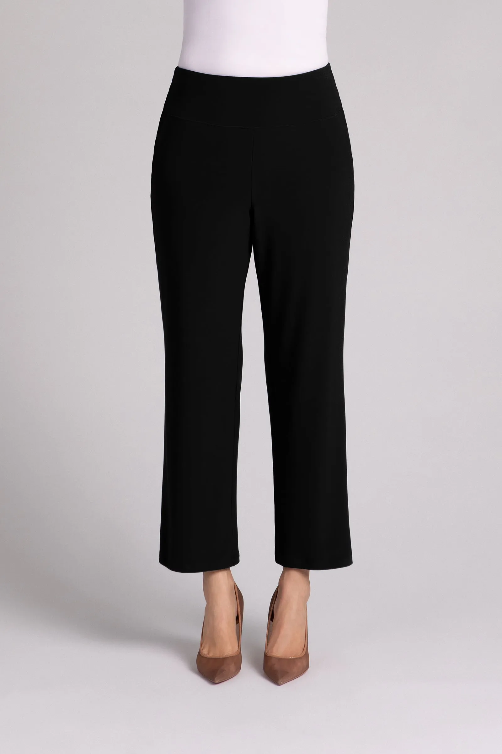 Straight Leg Ankle Pant | Black