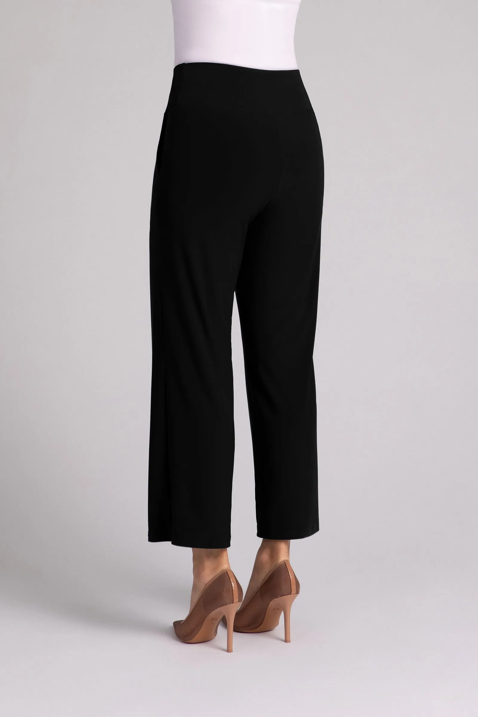 Straight Leg Ankle Pant | Black