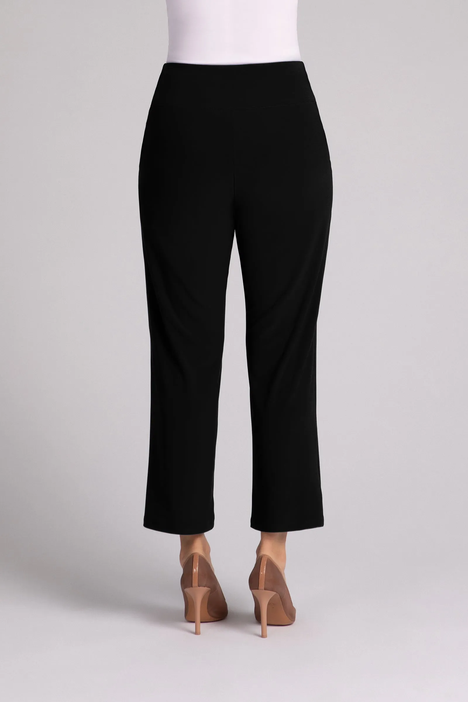 Straight Leg Ankle Pant | Black