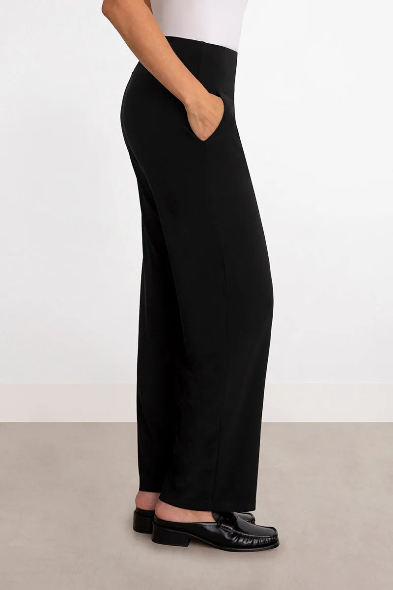 Straight Leg Ankle Pant | Black