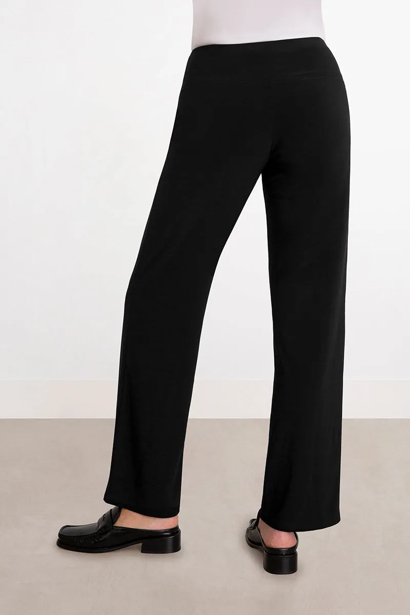 Straight Leg Ankle Pant | Black