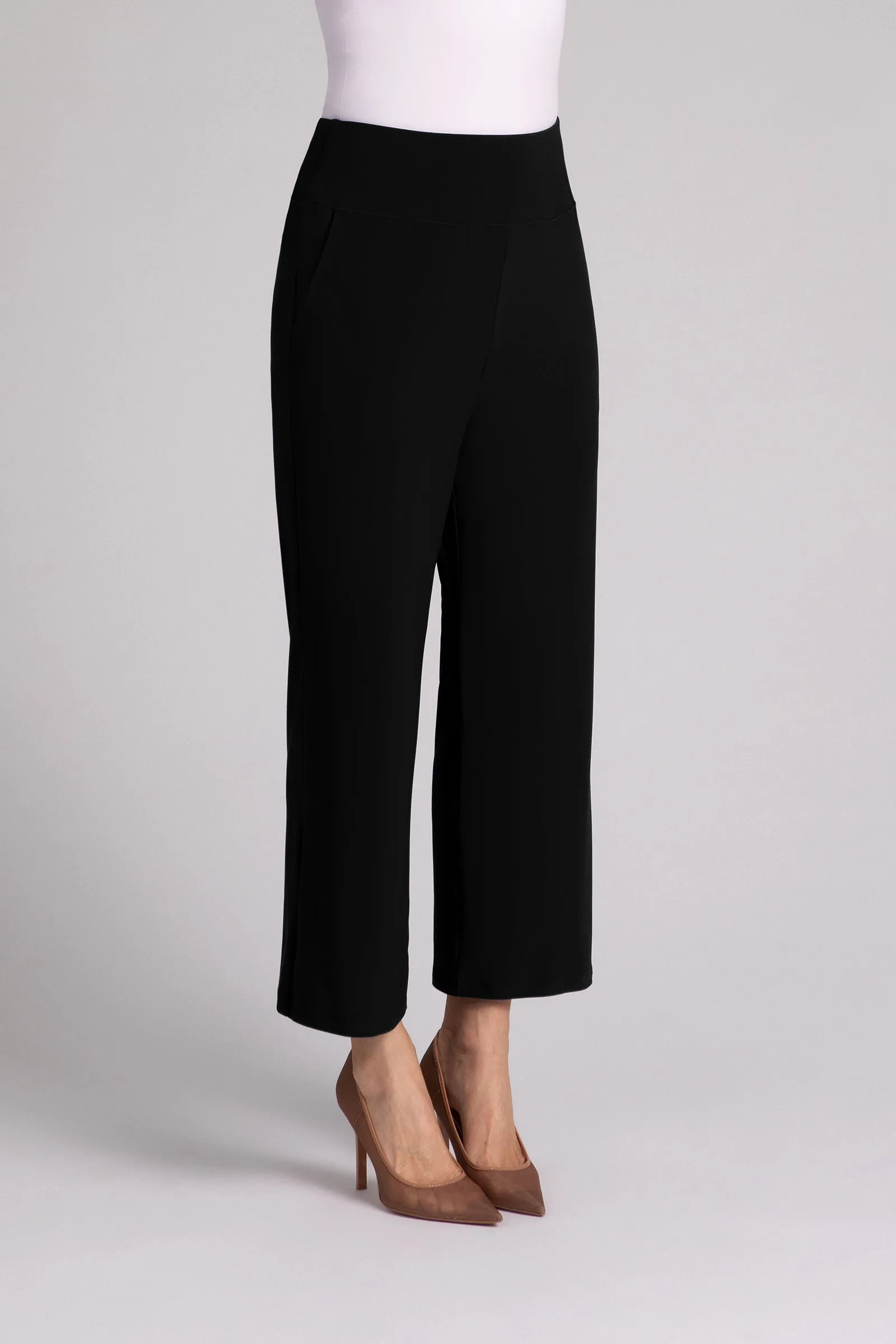 Straight Leg Ankle Pant | Black